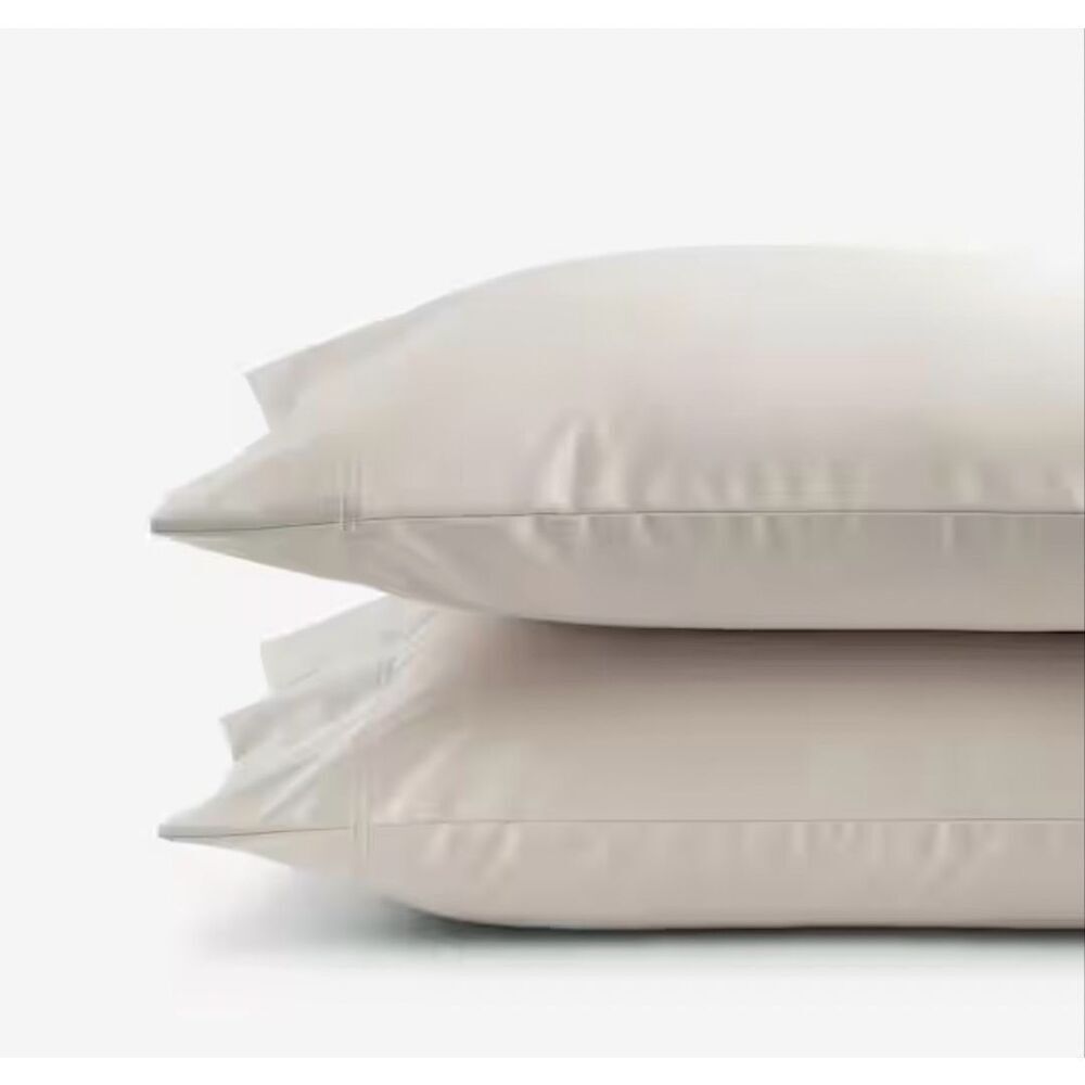Company Store Legends Hotel Alabaster Cotton Sateen Standard Pillowcase Set of 2